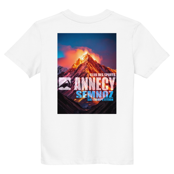 T-shirt bio enfant imprimé MoH – Annecy Semnoz