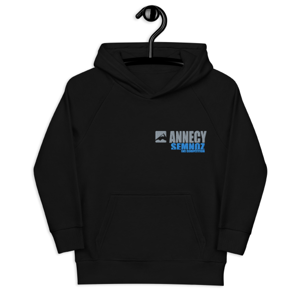 Sweat à capuche bio enfant brodé coeur – Annecy Semnoz