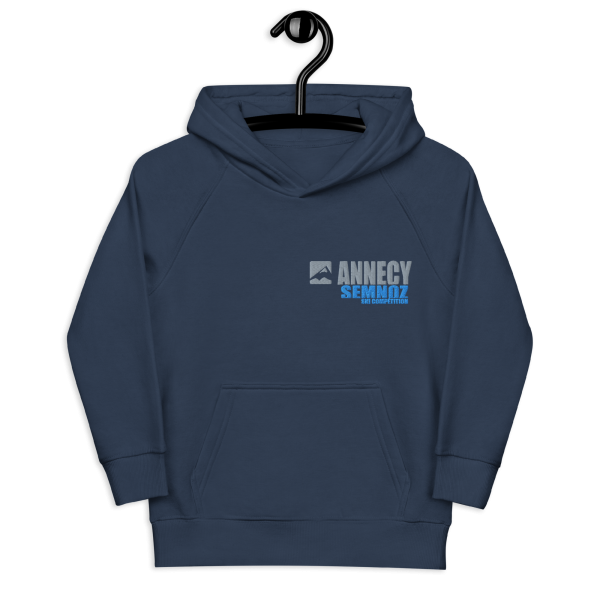 Sweat à capuche bio enfant brodé coeur – Annecy Semnoz – Image 2